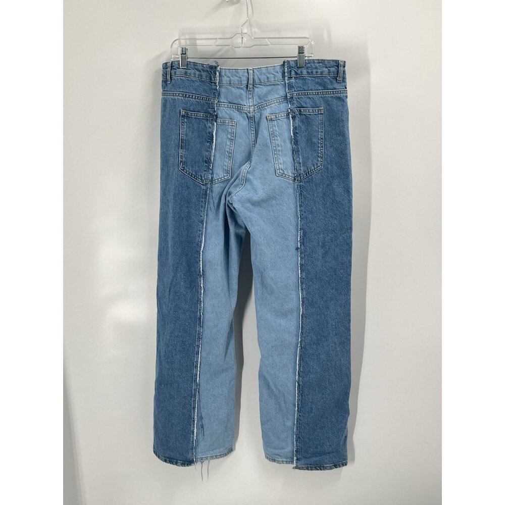 Zara High Rise Wide Leg Patchwork Distressed Jean… - image 5